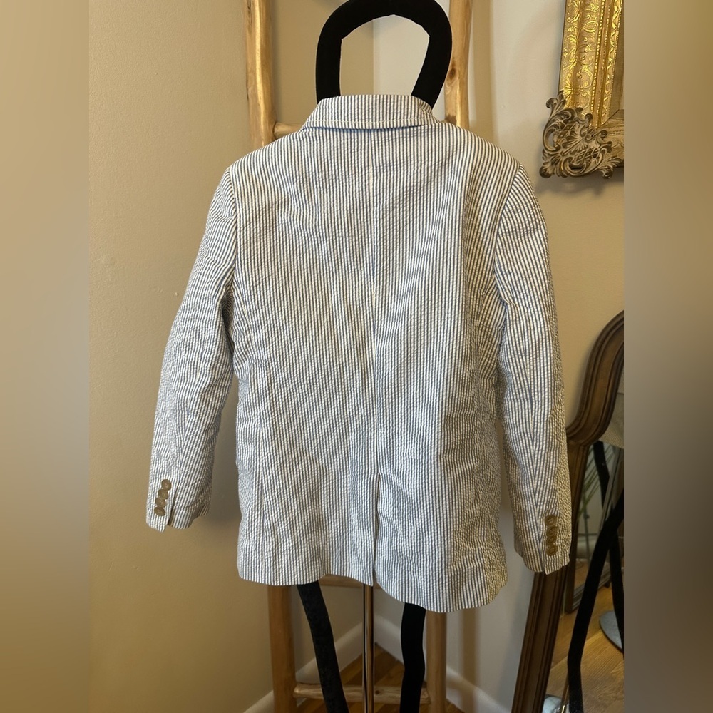 Crewcuts Seersucker Kids Blazer Preppy Resort Formal Old Money Sz 8 - Picture 4 of 10